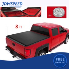 8ft Long Bed Soft Roll Up Tonneau Cover For 2002-2018 Dodge Ram 1500 2500 3500