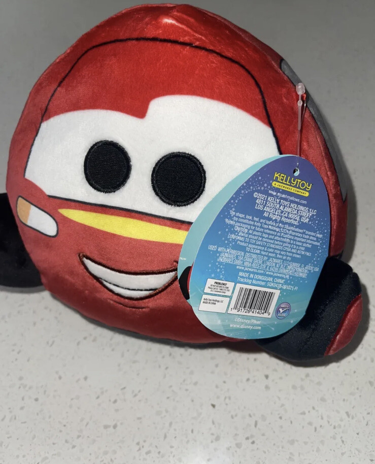 Disney Squishmallow Lightning McQueen Cars 8 Inch Plush Stuffed Car Toy