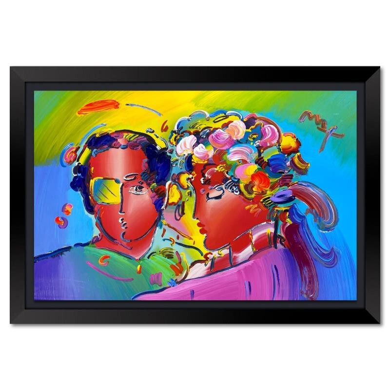 PETER MAX Zero (man) in Love Unique Original Painting Hand signed