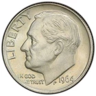 1964 10C Roosevelt Silver Dime, PCGS MS64 Gold Trueview. -SL0126