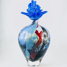 Grand FLACON Verre ADA LOUMANI à VALBONNE, BIOT, Paperweight, verrerie/novaro...