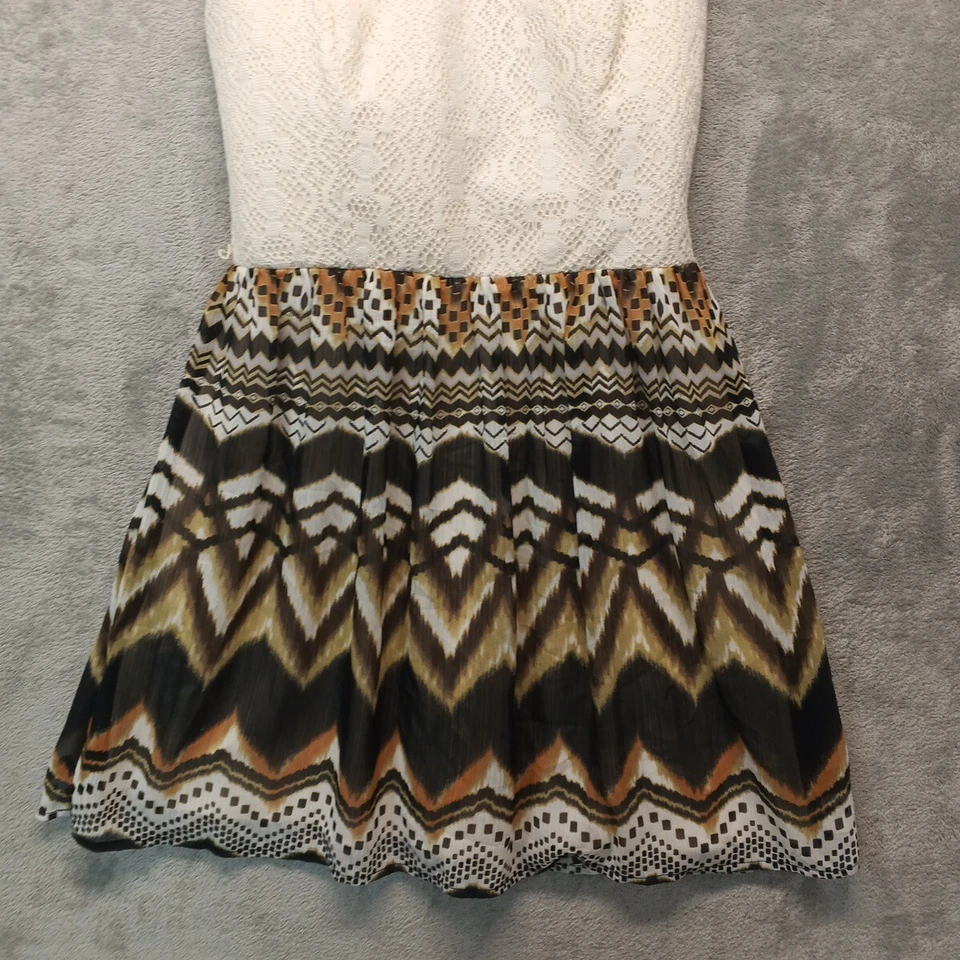 TRIXXI Mini Dress Size 7 Junior Women Abstract Spaghetti Zipper Closure - Image 3 of 4