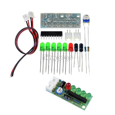 3.5-12V KA2284 Audio Level Indicator DIY Electronic Kit Parts 5mm RED Green LED