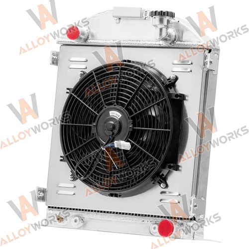 4 Row Radiator Shroud Fan For 1928 1929 Ford Model A Chevy Configuration - Bild 9 von 9