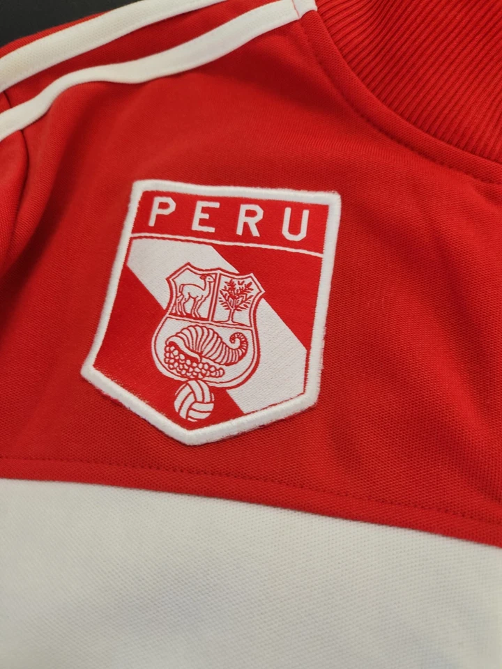 VNTG Adidas FPF винтажный Перу футбол команды куртка Cubillas Cueto M вышитый - Изображение 4 из 4