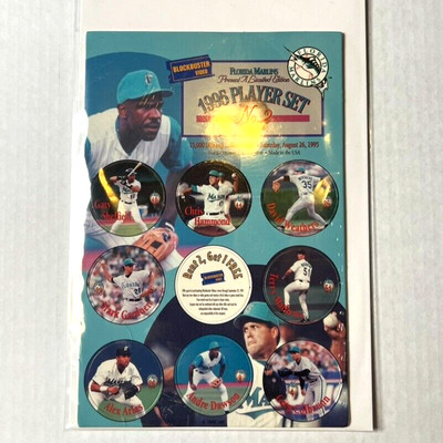 Blockbuster Florida Marlins 1995 Ltd Ed Milkcap Collector Player Set No 2 SEALED