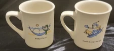 Life Is Good Coffee Diner Mug Cup Winter Snow Fun Sledding Stay Cool