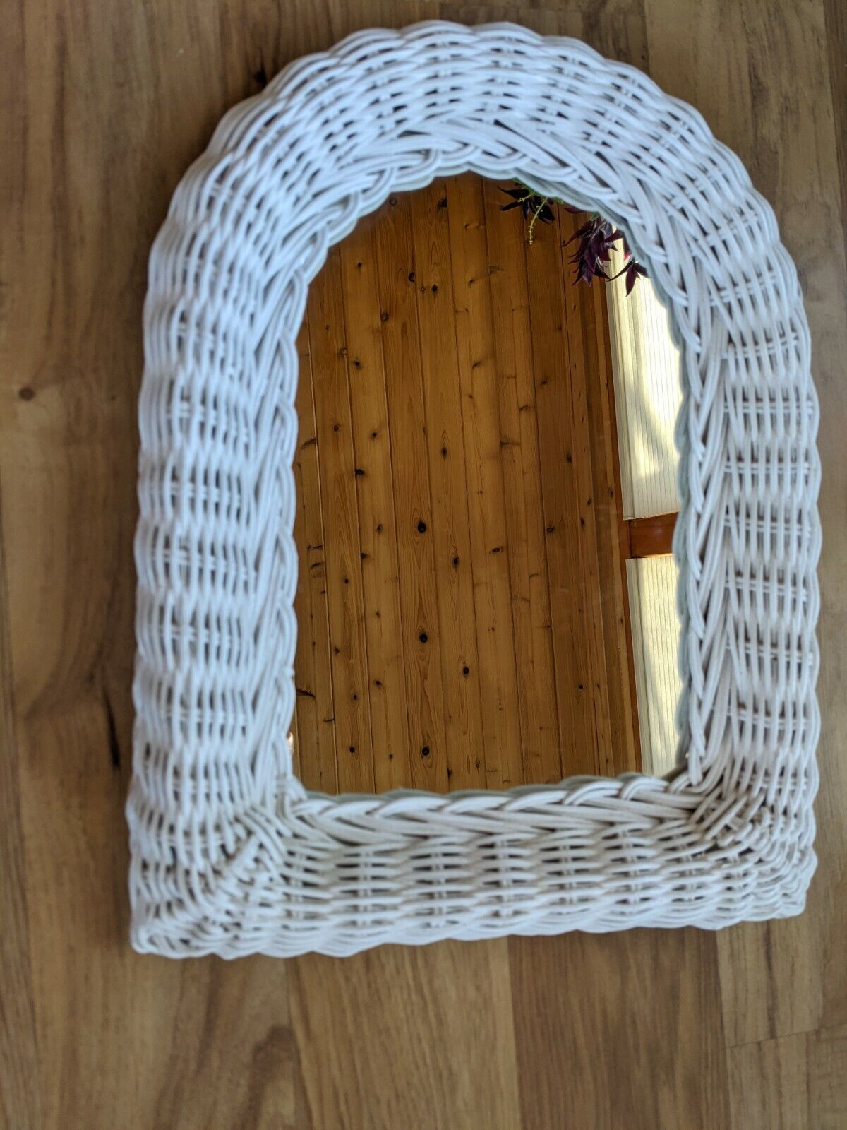 Vintage White Popular products Wicker Framed Mirror 16