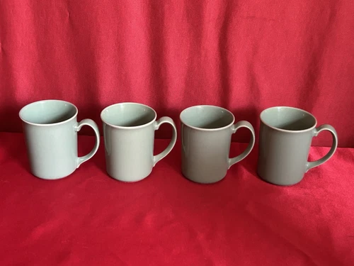 Set of 4 - Corning Mugs Coffee Mug/Tea Cup Green USA Vintage