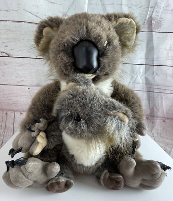 Koala Bear Plush Mama Mom Baby Discovery Channel Brisby & Brice Vintage