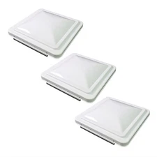 3 Pack White 14" x 14" Replacement Roof Vent Cover Camper RV Trailer Ventline