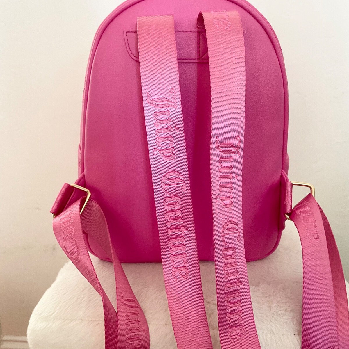 Juicy Couture Debossed Logo Mini Backpack Pink Juicy Couture Bestsellers Rosie Mini Backpack in Pink  main image 4