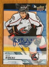 2018-19 UD CHL Prospects Auto Of Felix Bibeau - Huskies