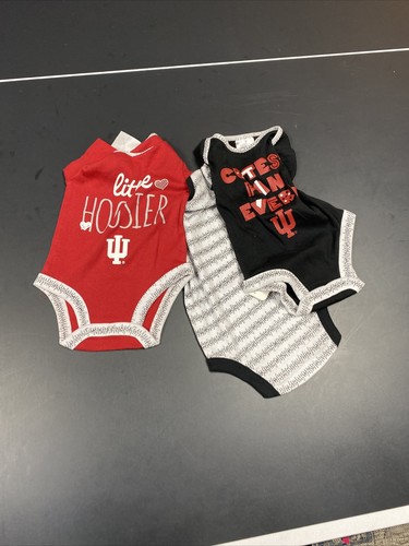 Indiana Hoosiers 3 Baby Outfits 3/6 Months Rivarly Threads 91 Brand NWOT