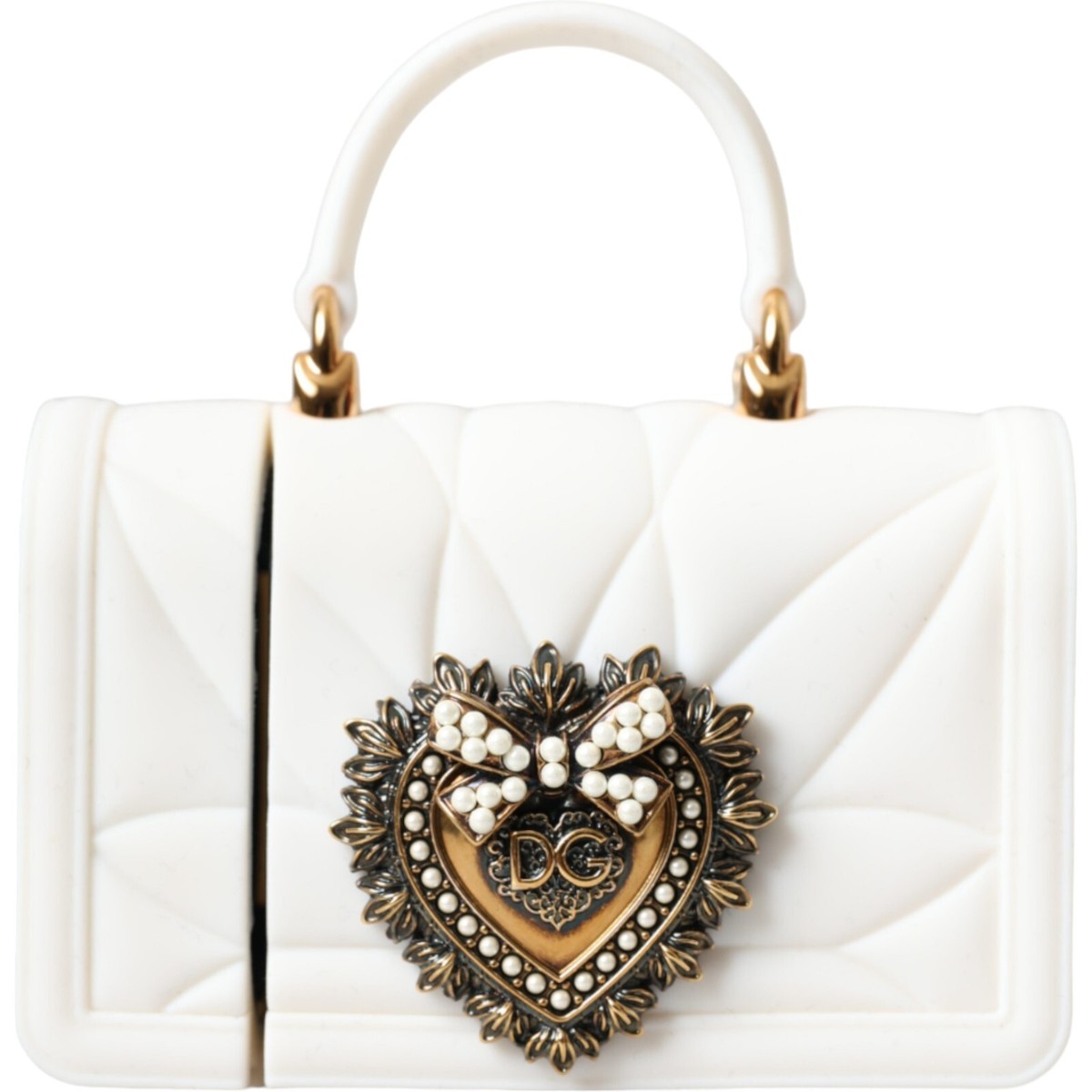 DOLCE & GABBANA Airpod Case White Silicone Devotion Heart DOLCE & GABBANA Airpod Case White Silicone Devotion Heart