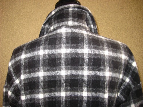 Miou Muse gray/black/white flannel plaid hidden buttondown crop pockets jacket M - Picture 9 of 11