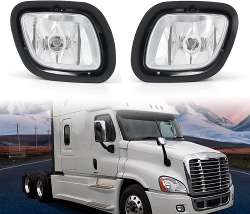 Pair Fog Lights with Bulbs Compatible with Freightliner Cascadia 08-17 Driver an - Picture 1 of 9