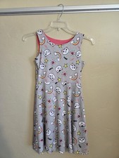 Emily West Reversible Summer Dress Rainbow/Catsl Sleeveless Girls Sz 16 Medium