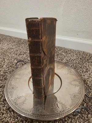 Antique Telemachus 1785 Leather Bound Book Handwritten Notes Early Printing