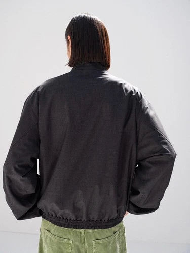 Auralee Ultra Fine Tropical Wool Zip Blouson Charcoal 5 NWT Harrington SS26 image 20