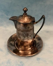 🌟Vintage Reed & Barton Silverplate Gravy Sauce Boat Creamer W/ Underplate 01670