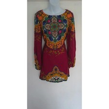 Farm Rio bohemian mandala print cut out mini dress size XS extra small