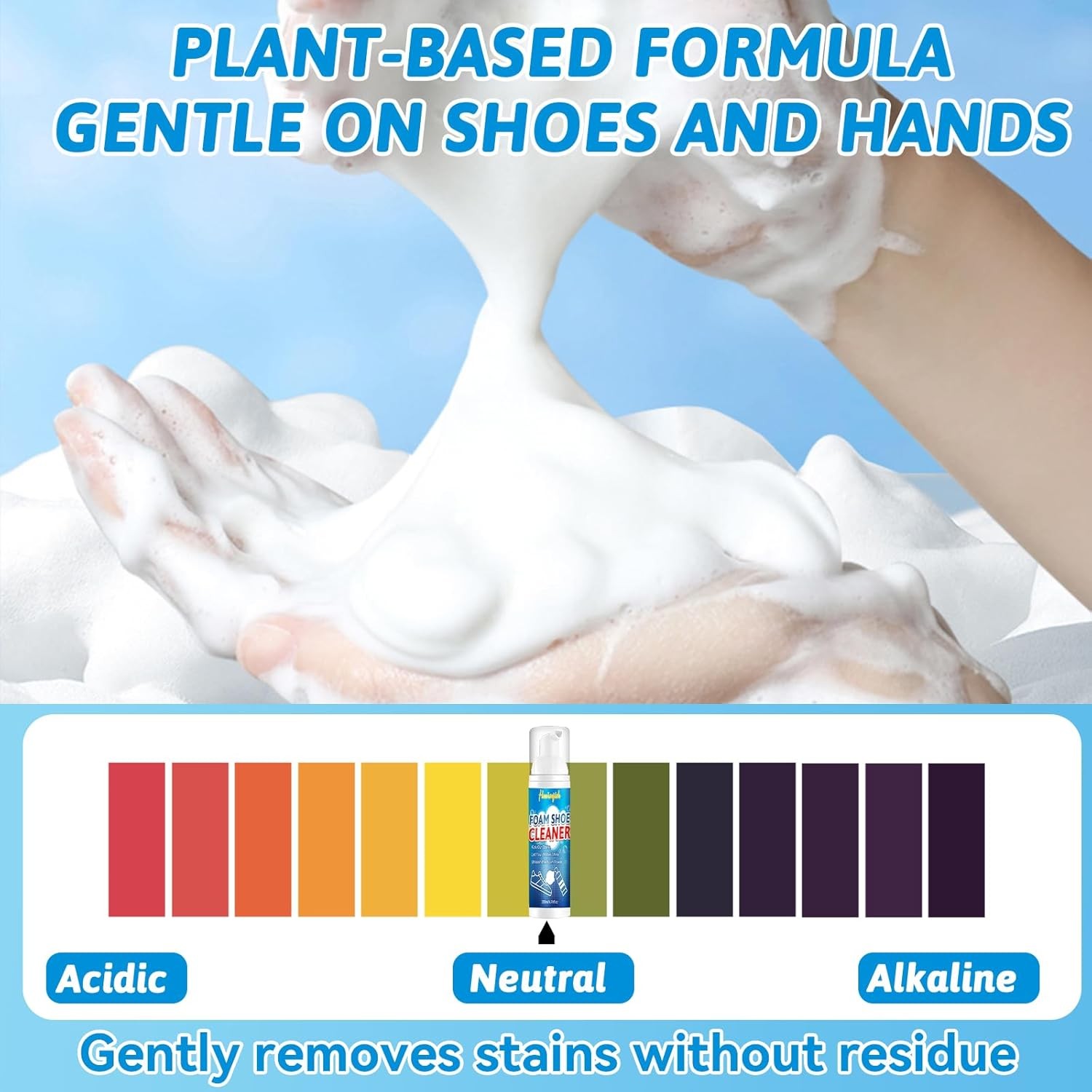 Shoe Cleaning Kit, 6.76 Oz White Shoe Cleaner with Brush and Towel, Shoe