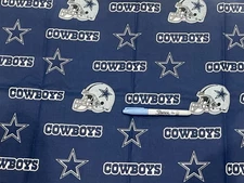 NFL Dallas Cowboys 100% Cotton Fabric 1/2 Yard 58” wide - 2 available 
