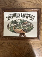 VTG Southern Comfort Whiskey "The Grand Old Drink Of The South" Bar Mirror Sign