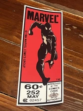 Spider-Man Black Suit Symbiote (pre-Venom) Marvel Corner Box 5" Decal sticker!
