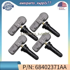 Set of 4 Tire TPMS Sensor 433MHz For Jeep Wrangler 2020 2.0L 3.0L 3.6L 4WD