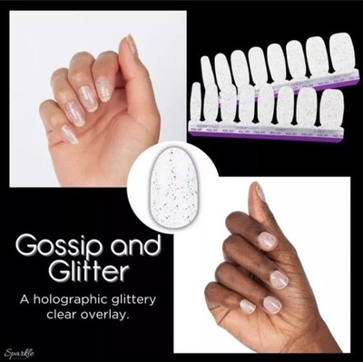 Color Street Nail Polish Strips, Gossip And Glitter, Overlay, New In Box, READ!!