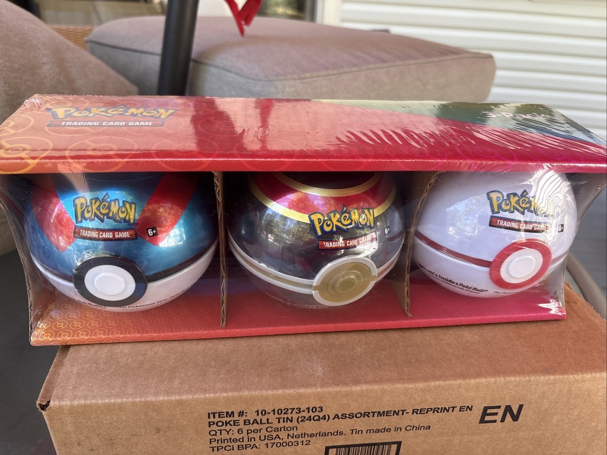 Pokeball Tin 3-Pack Pokmon TCG - 9 Packs 3 Balls BRAND-NEW for sale online | eBay Pokeball Tin 3-Pack Pokmon TCG - 9 Packs 3 Balls BRAND-NEW for sale online | eBay
