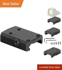 Precision Picatinny Mount Adapter with Improved Recoil Stops for Holosun 407K