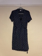 FatFace navy blue short sleeve wrap dress size 12
