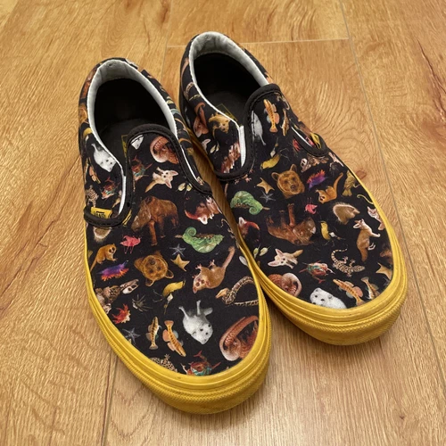 Vans National Geographic Slip On Shoes Womens Sneakers Junior Size 7 Endangered