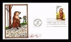 US COVER WOODCHUCK WILDLIFE CAPEX FIRST DAY ISSUE PUGH HAND PAINTED