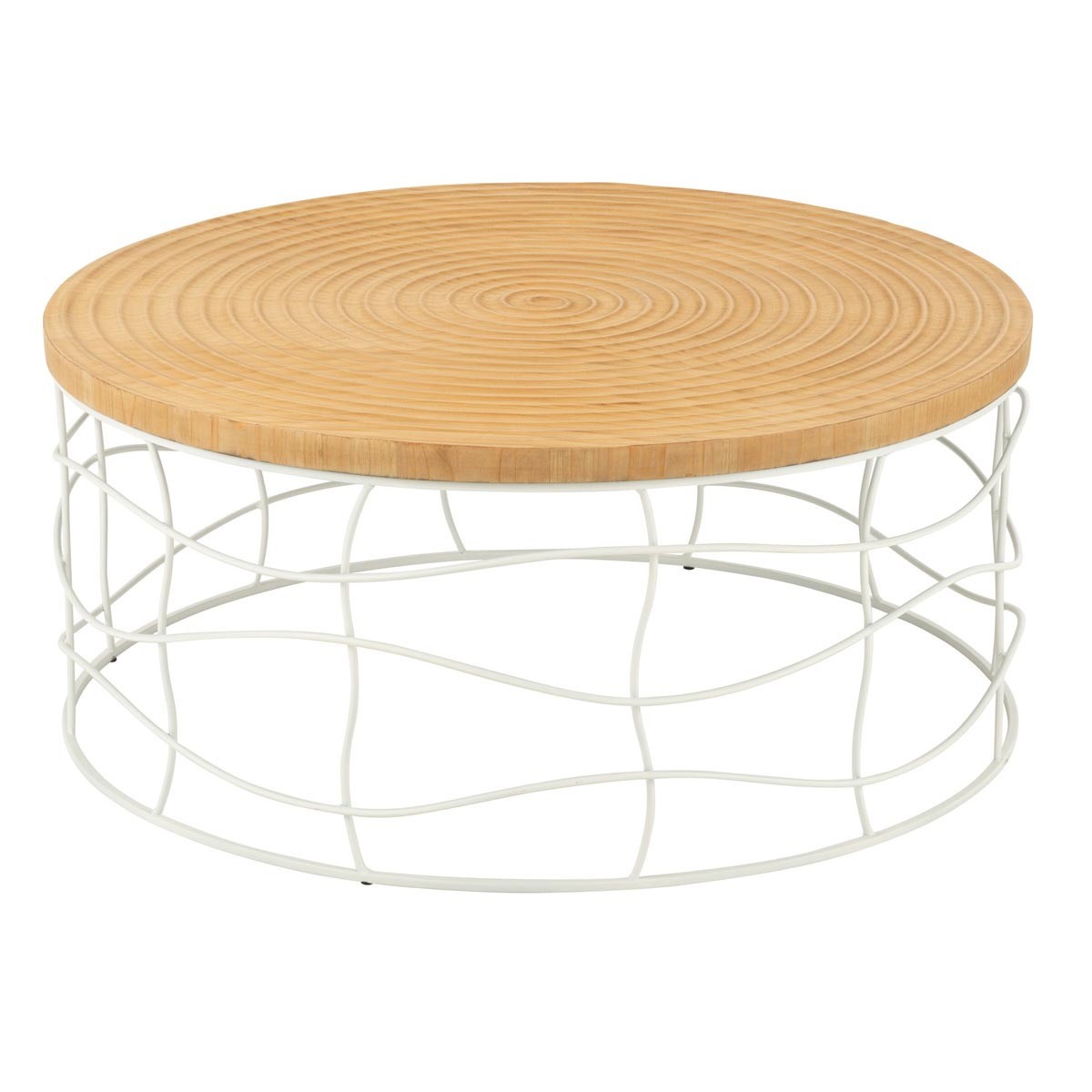 Table basse 80cm naturel Brittney pour vos soirées apéritif conviviales