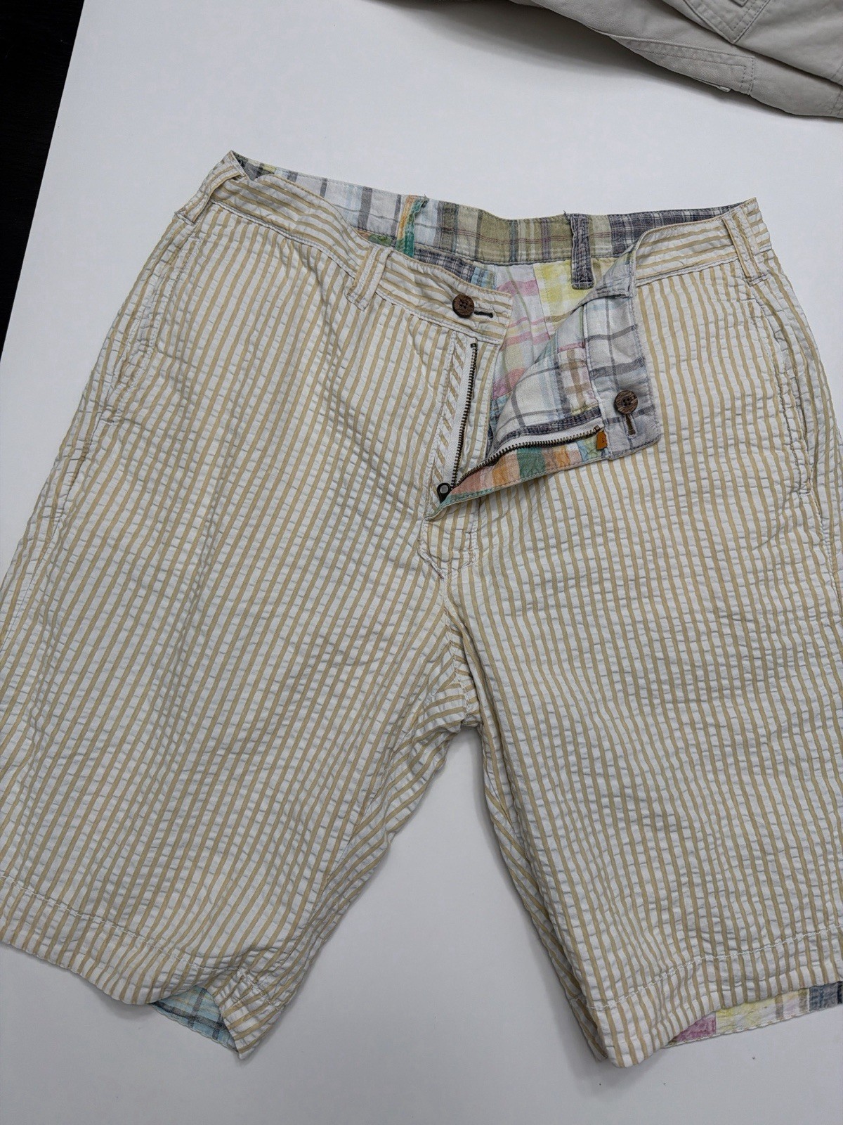 Tailor Vintage Reversible Patchwork Madras Shorts… - image 4