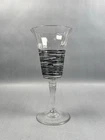 CARDER ERA STEUBEN BLACK REEDED CRYSTAL ART GLASS GOBLET