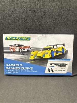 Scalextric Radius 3 Banked Curve 1/32 Slot Car Track C8297 New in Box Sport