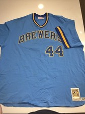 Mitchell And Ness Authentic 1976 Hank Aaron Milwaukee Brewers Sz 2xl