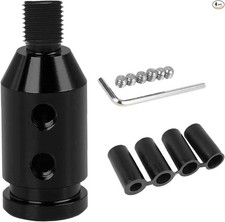 Shift Knob Adapter, Gear Shifter Adapter Kit 14mm, Aluminum Alloy Black