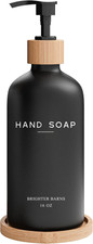 Black Glass Hand Soap Dispenser Bathroom Set by - Bathroom Soap Dispenser Set w