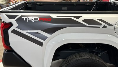 TRD Pro specific side vinyl decal for 2024 2025 2026 Toyota Tacoma Off Road