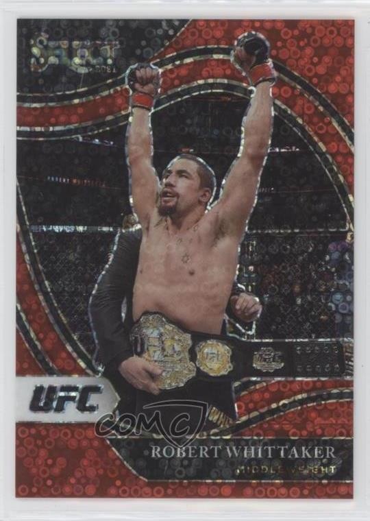 2021 Panini Select UFC Octagonside Red Disco Prizm 132/199 Robert Whittaker 04u1