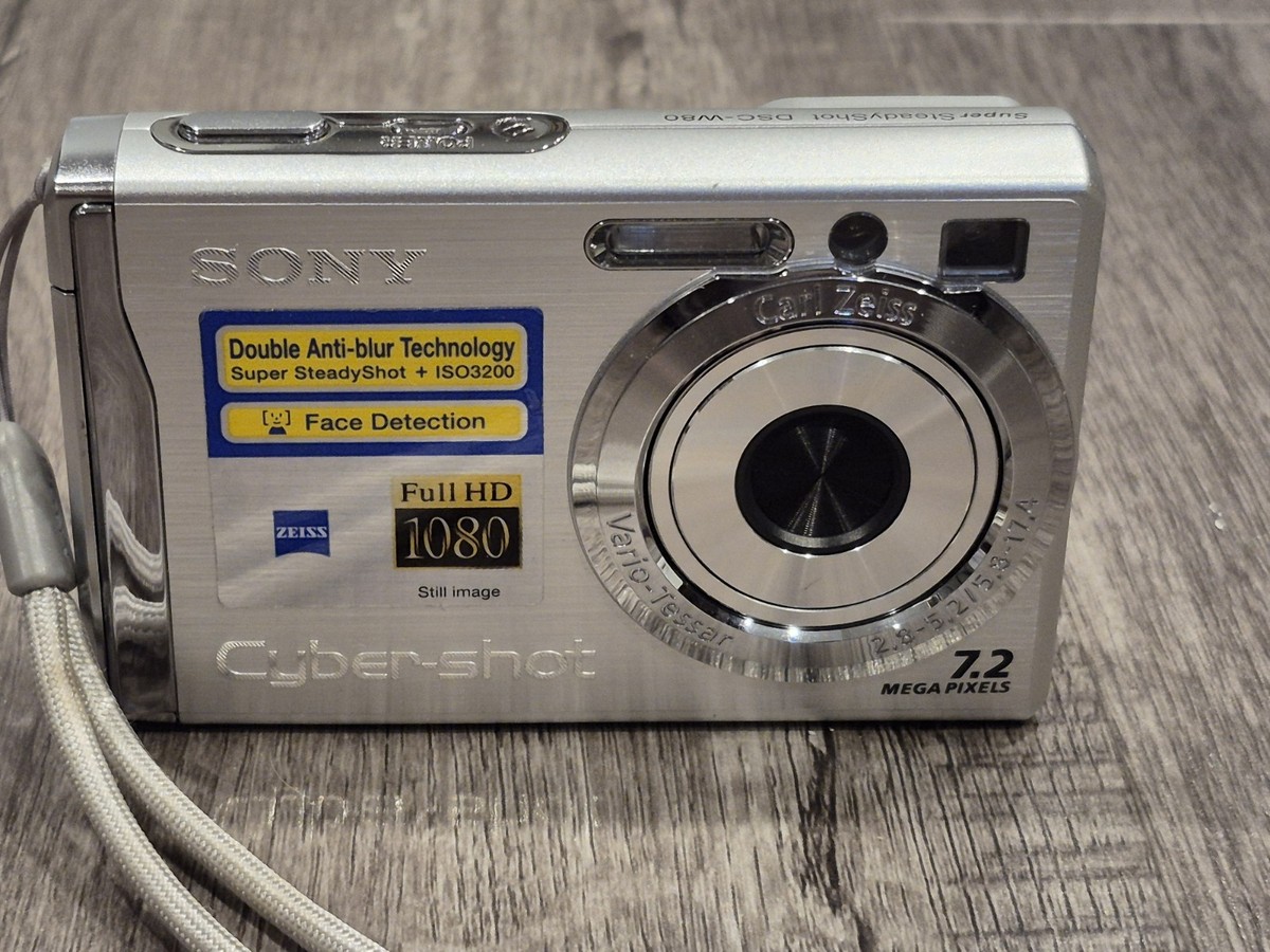 Sony Cybershot DSC-W80 7.2MP Super Steady Shot Digital Camera With