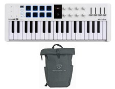 Arturia MiniLab 37 mk3 White 37-Key MIDI Keyboard Controller Laptop Backpack