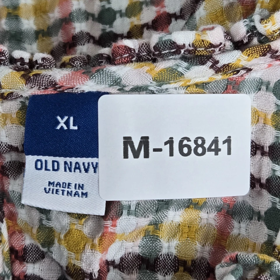 Старый темно-синий женщин блузка XL желтый клетку пеплум оборки v-образным вырезом пуловер - Изображение 2 из 4