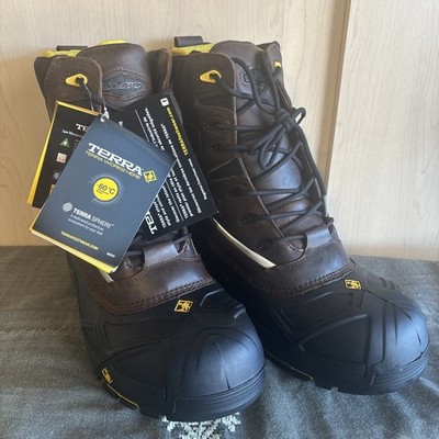 New Terra Crossbow XS Work Boots Mens 10 Brown Insulated  display picture 1